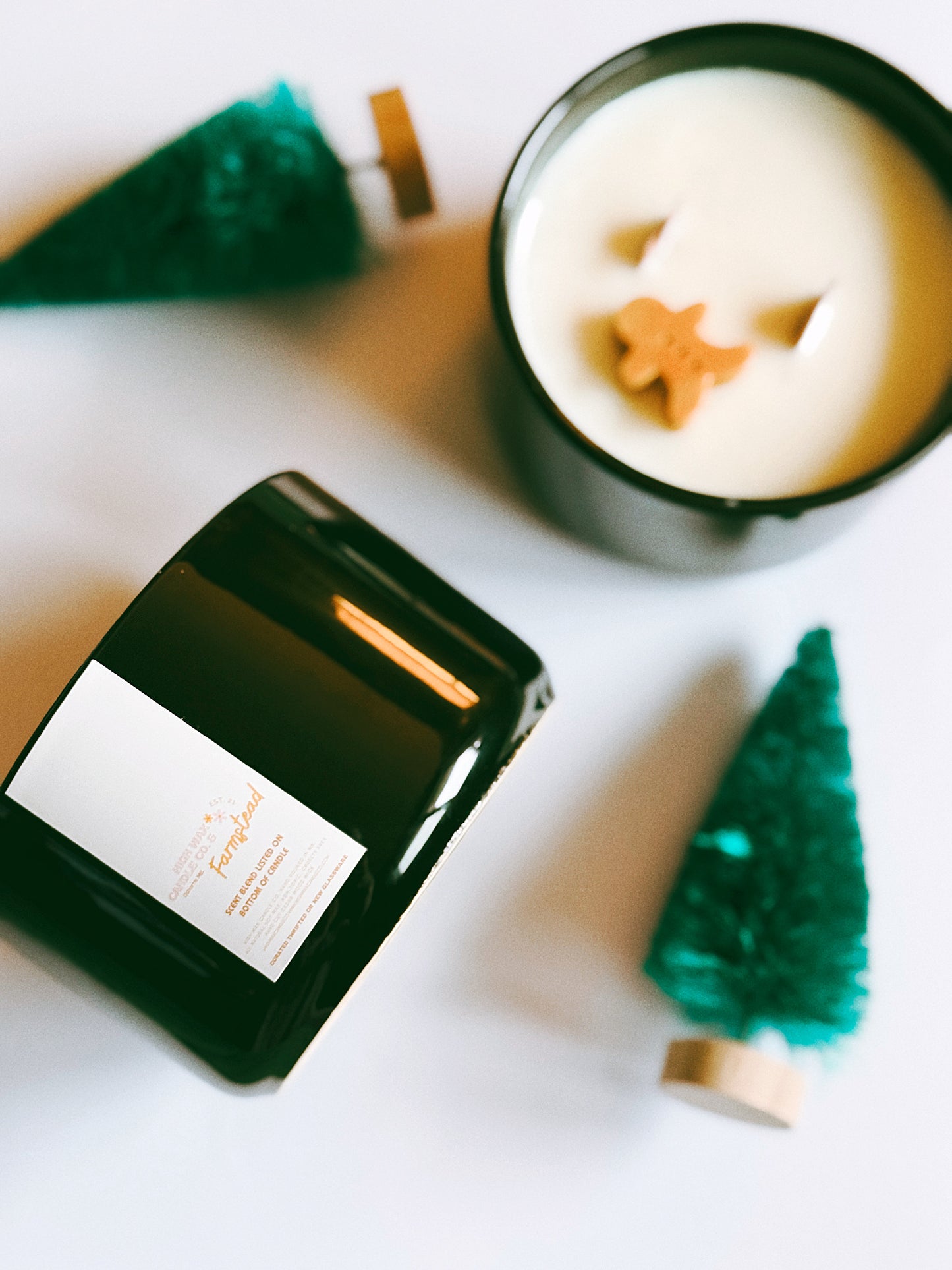 Thrifted glassware candles - B & B dupe Salted Caramel Eggnog