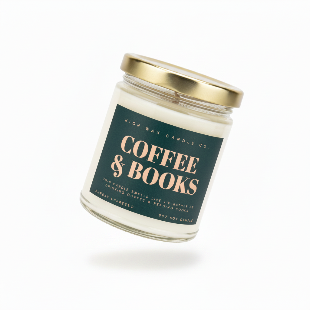 Sunday Espresso (new scent, top seller at market) | 9oz Soy Candle | High Wax Candle Co.