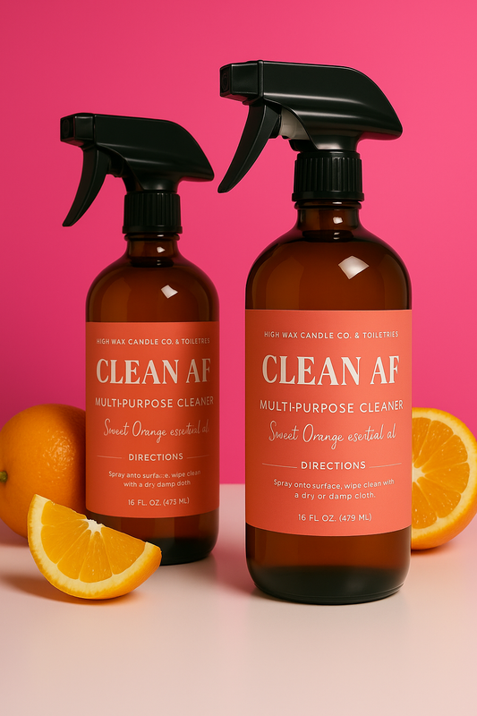 Multipurpose “CLEAN AF” cleaner - 16oz/8oz Orange citrus essential oil surface cleaner