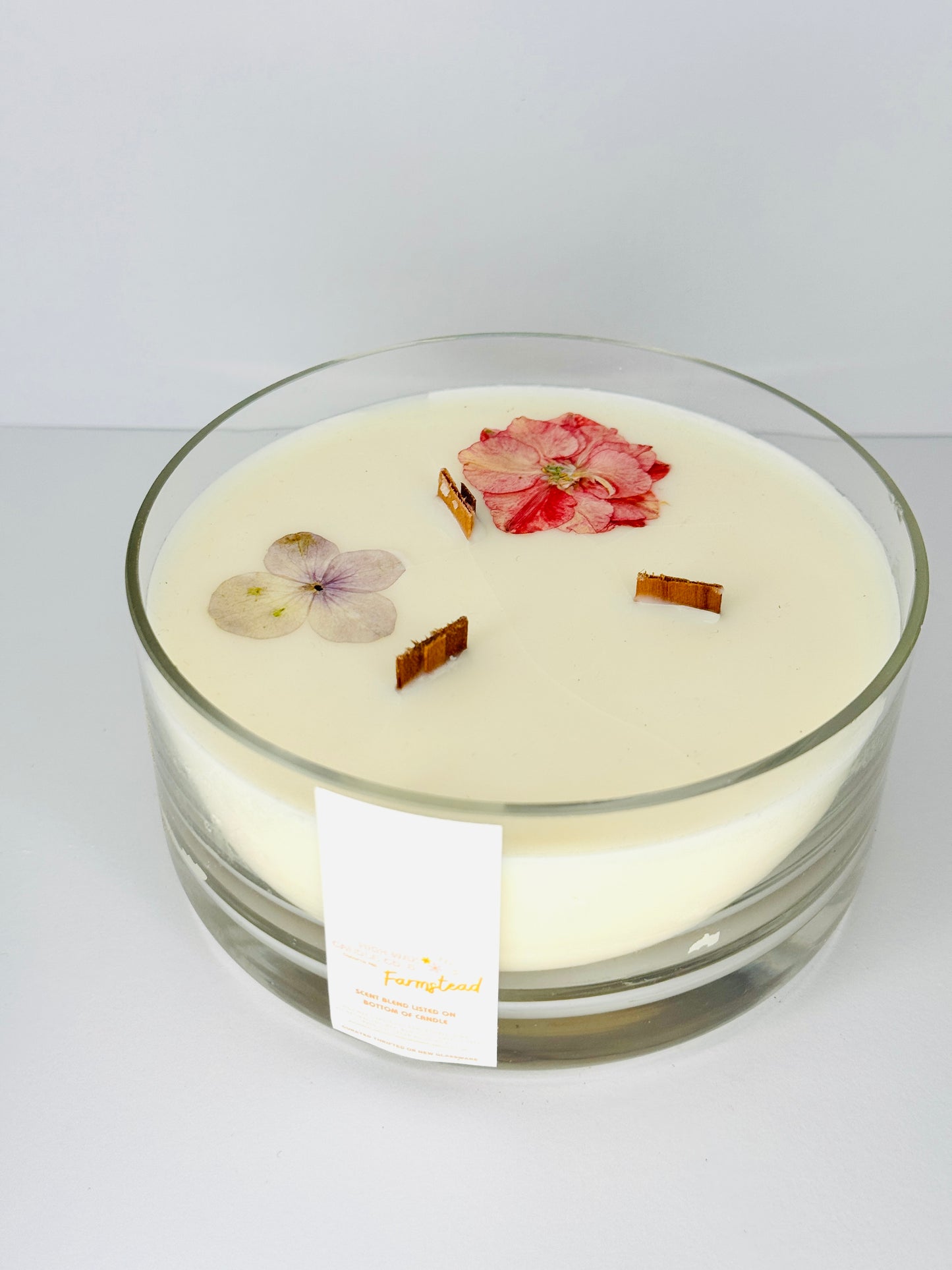 Thrifted glassware candle - Osmanthus & Night rose