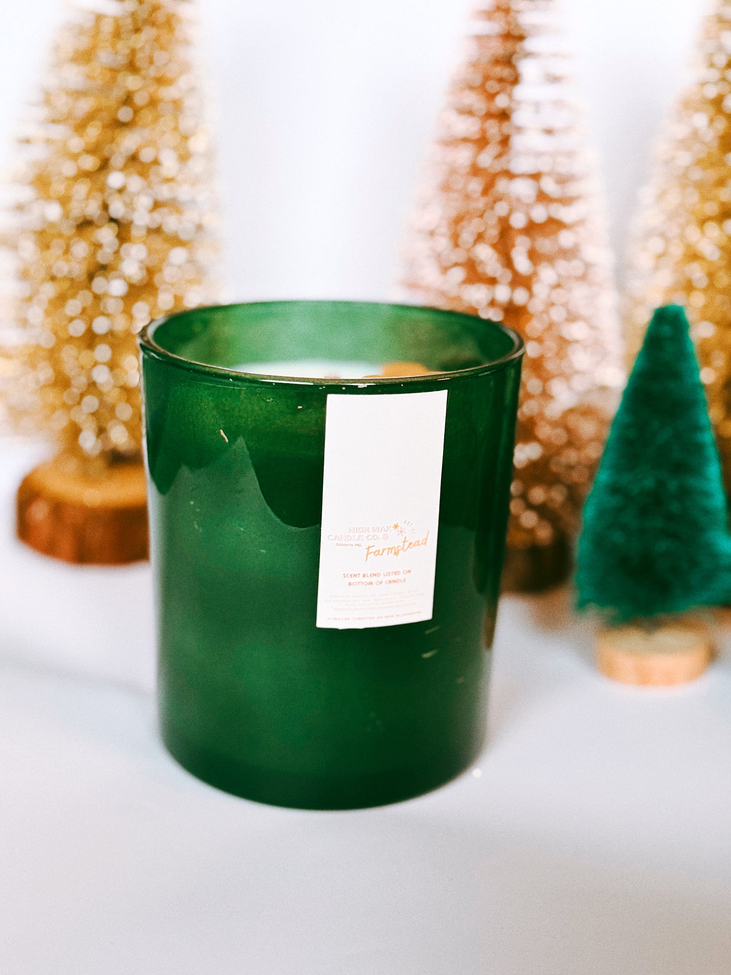 Thrifted glassware candles - Winter Tease