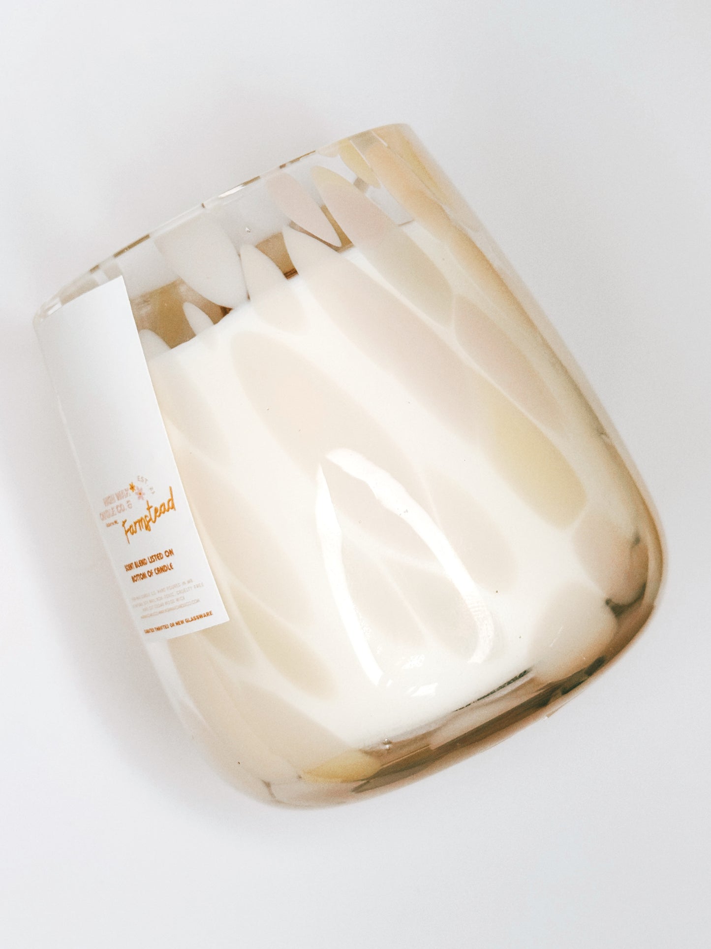 New curated glassware candles - hello fall
