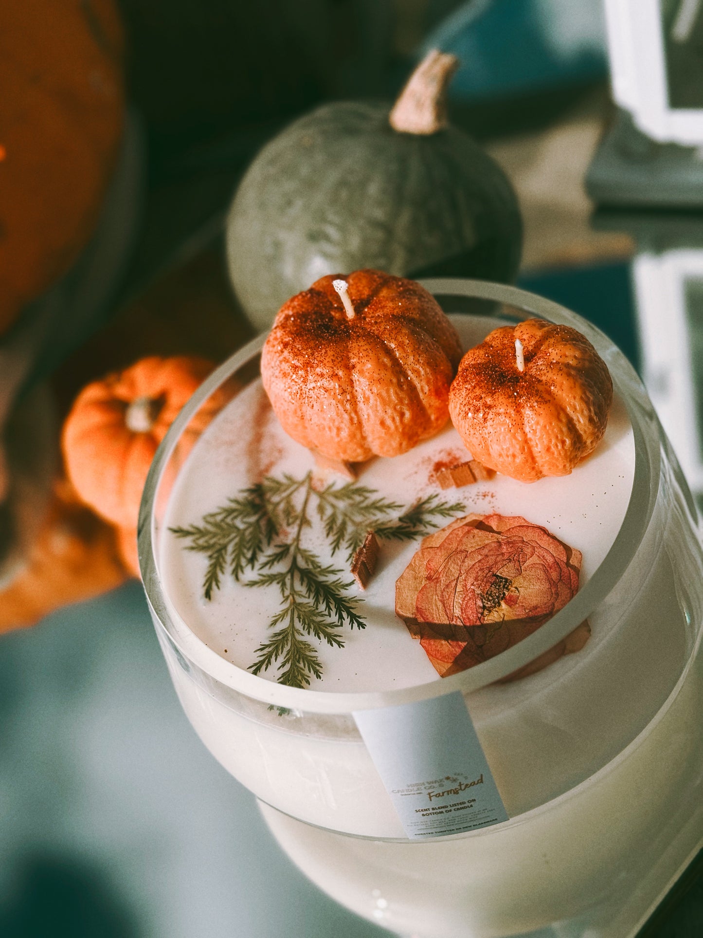 Curated Thrifted glassware candles - Pumpkin Caramel (seasonal fave)