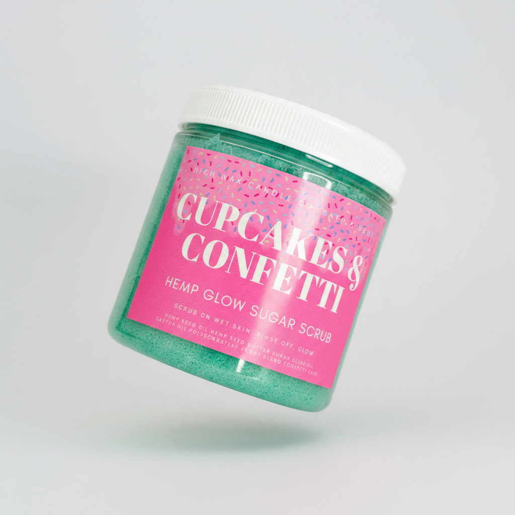 Hemp glow sugar scrub - Confetti Cake