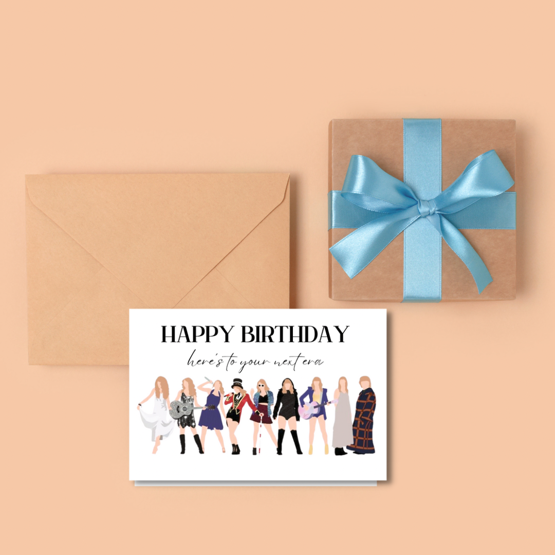 Birthday card - here’s to your next era