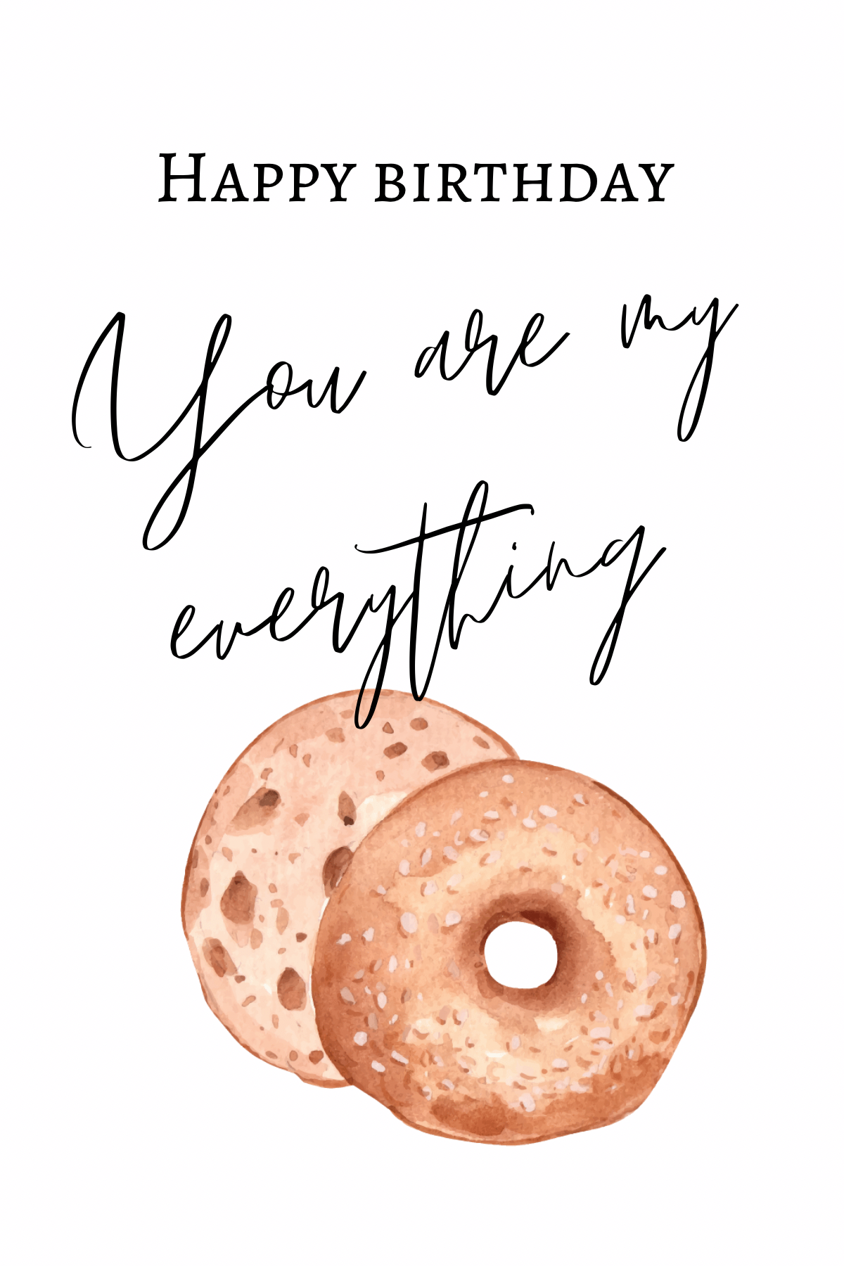 Birthday card - you are my everything to me