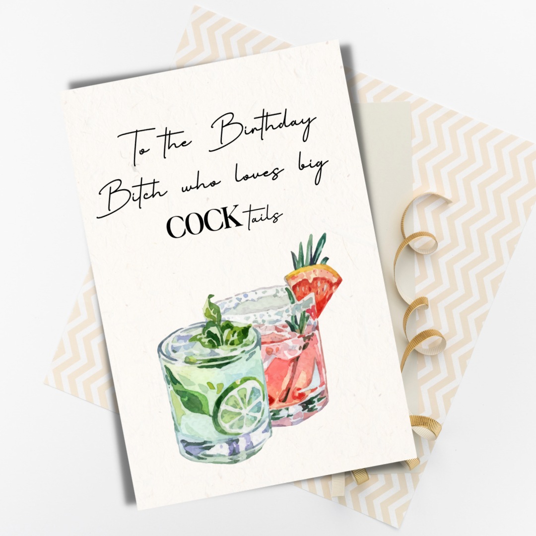 Birthday Card - COCKtails