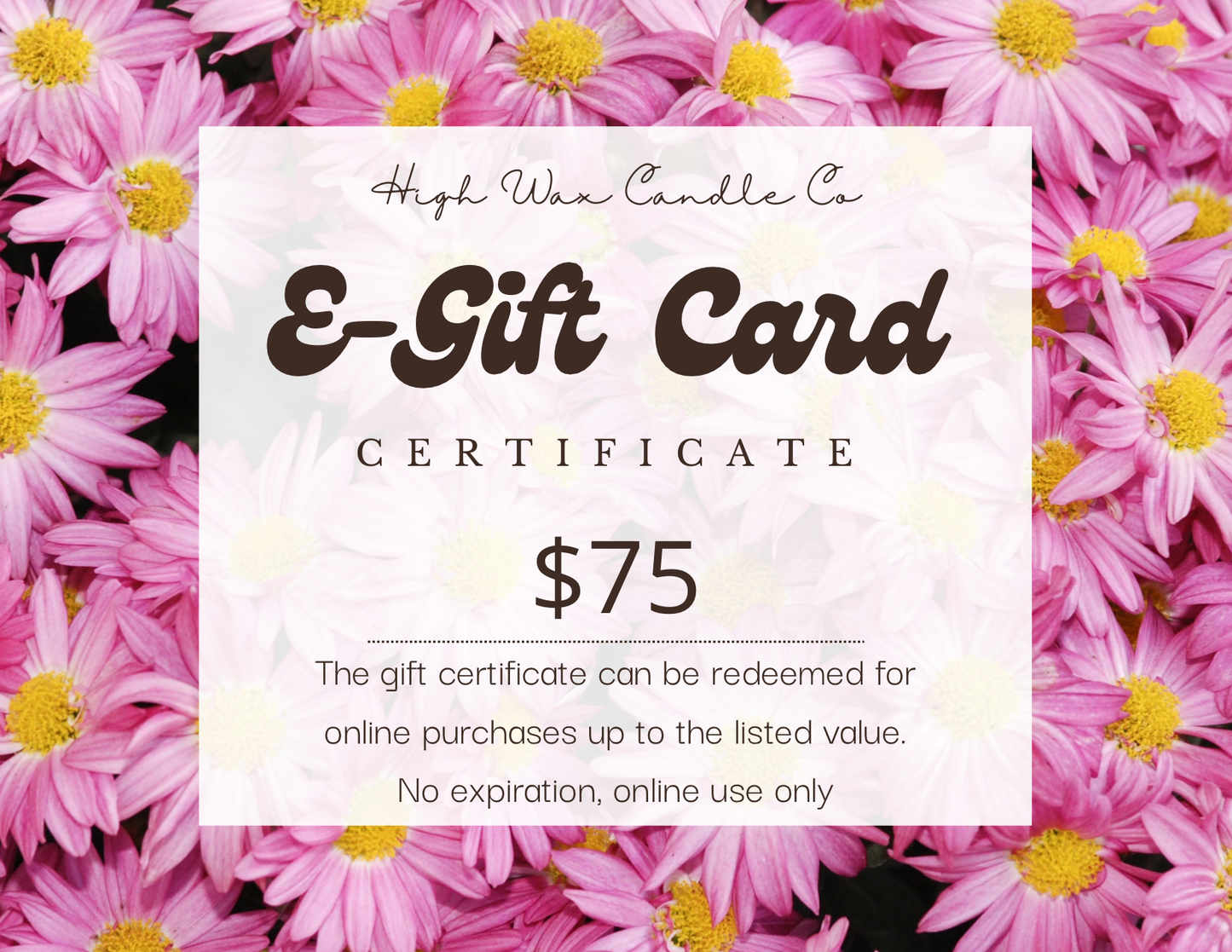 Gift Cards - Online only